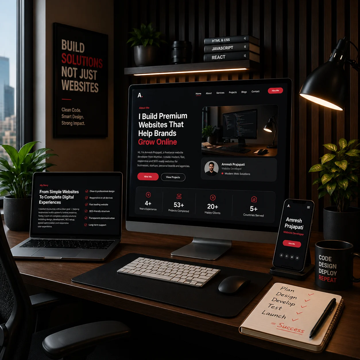 Premium web development workspace