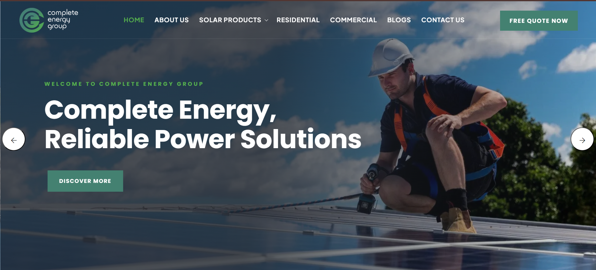 Complete Energy Group – Solar Solutions Website