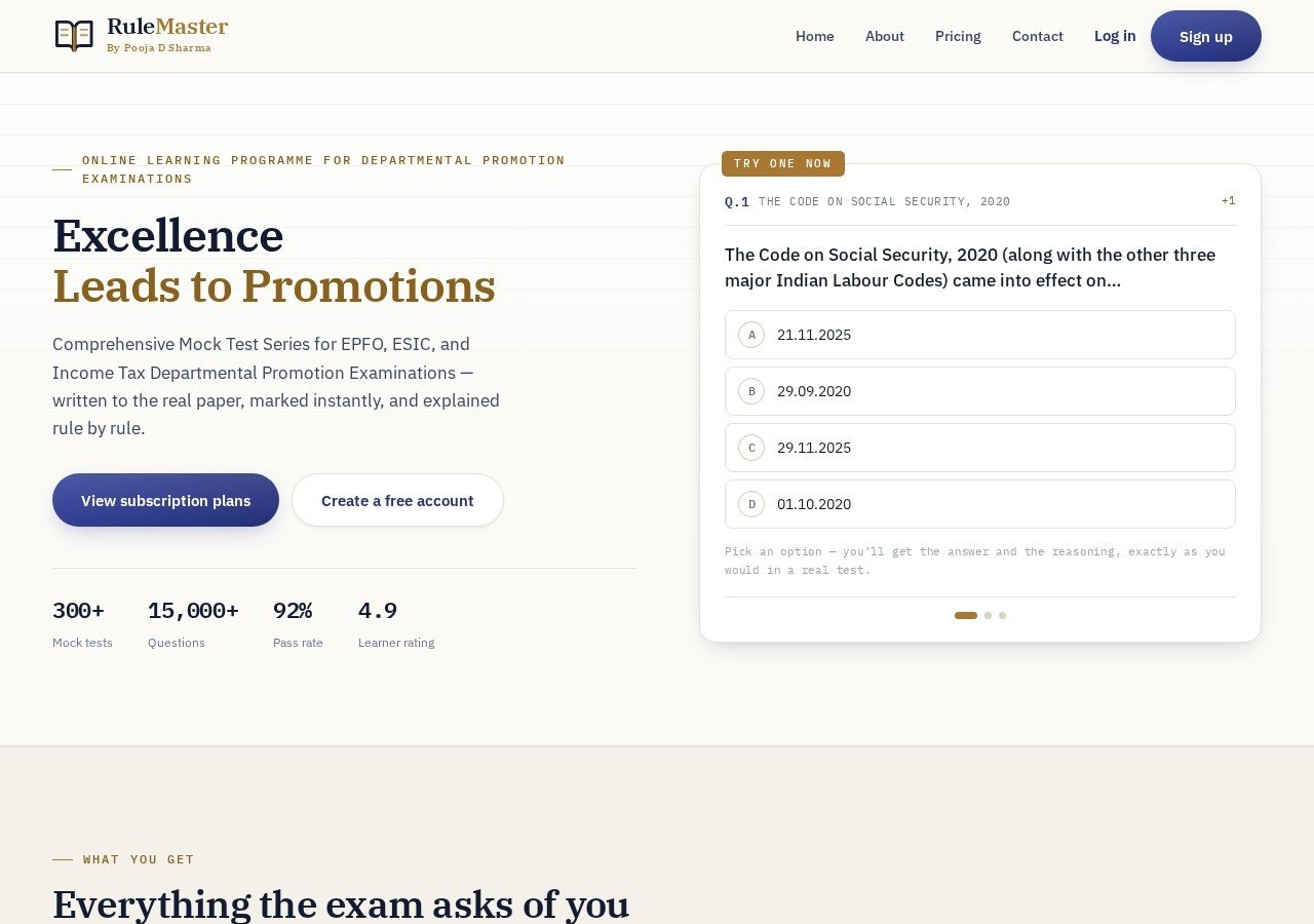 RuleMaster website screenshot
