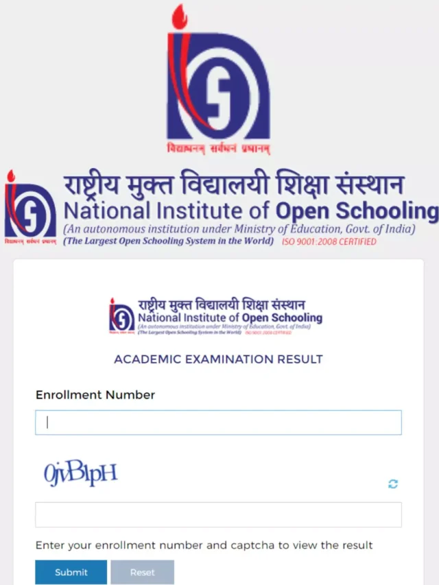 National Institute of Open Schooling Result